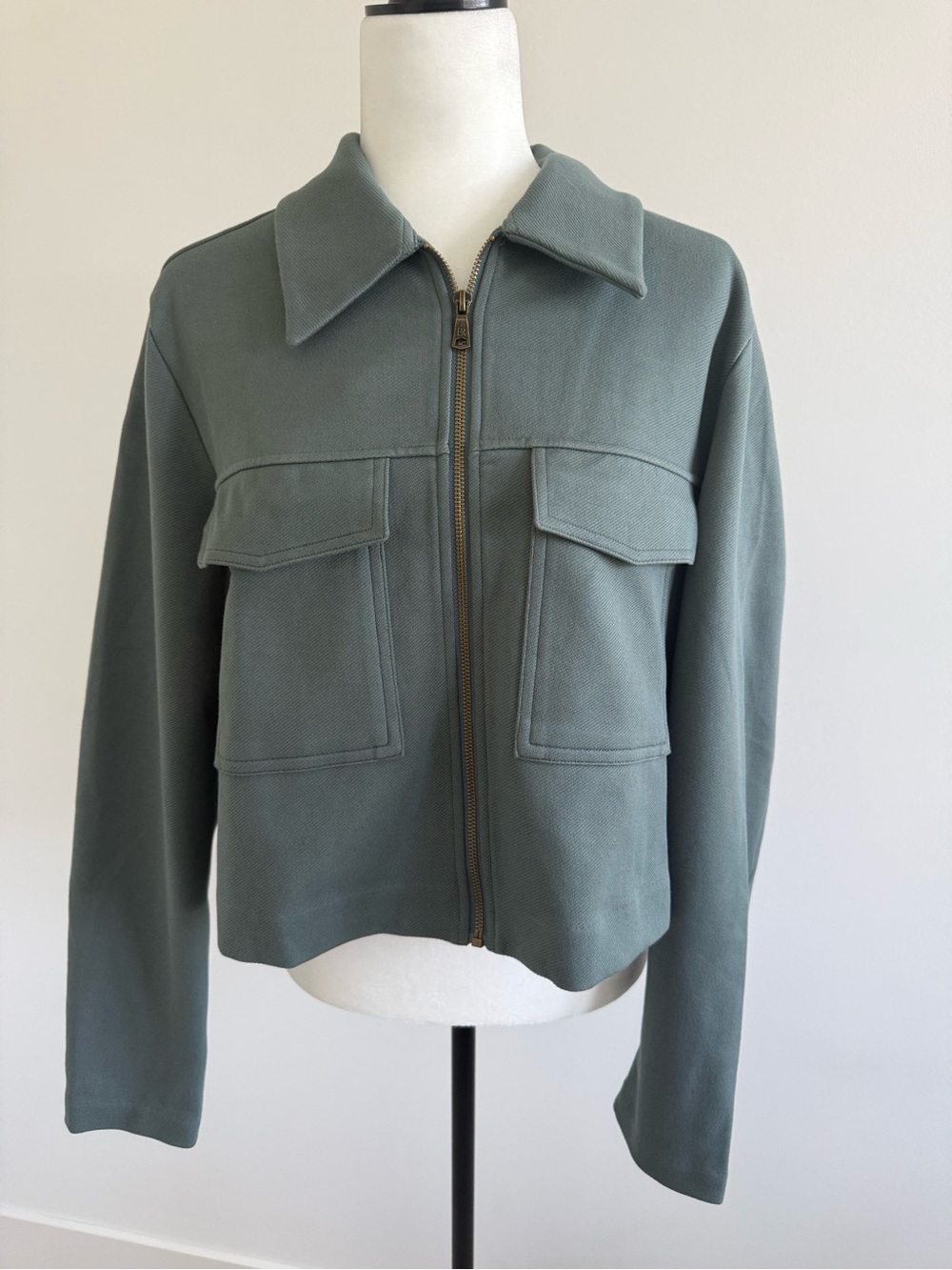 Banana Republic Zip-Front Utility Jacket in Sage